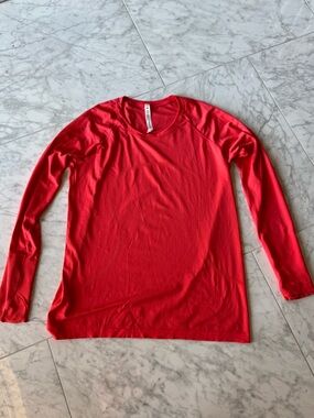 lululemon athletica swiftly tech long sleeve 2.0 orange (not red)